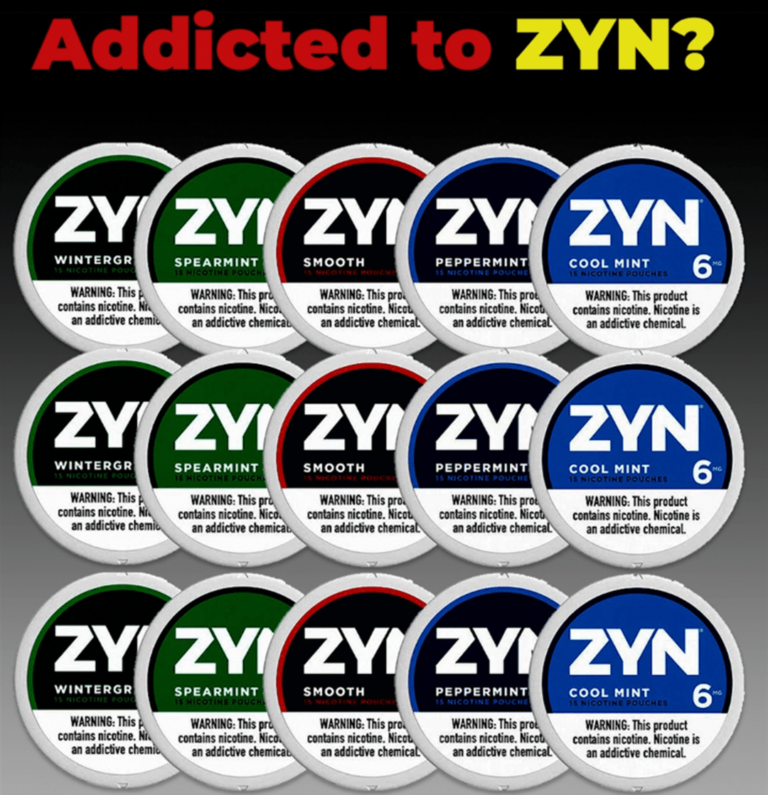 Image of several containers addictive nicotine pouches by ZYN.