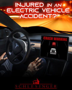 Image of an EV touchscreen displaying an EV accident warning.