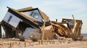 House damaged by Hurricane Helene